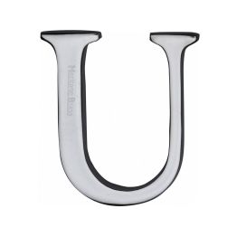 Heritage Brass Alphabet U Pin Fix 51mm (2") Polished Chrome Finish