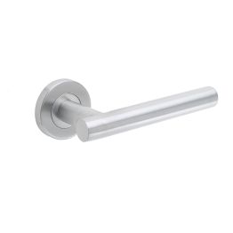 Atlanta Door Handles on Rose Grade 201 Satin Stainless Steel - By Frelan Hardware - JSS214