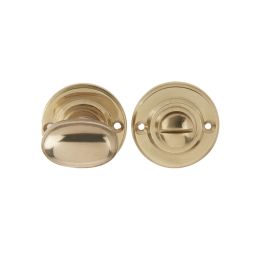 Jedo Oval Ringed Turn & Release 40mm Polished Brass - By Frelan Hardware - JV2680PB