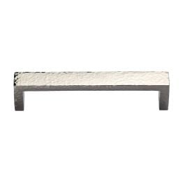 Heritage Brass Cabinet Pull Hammered Wide Metro Design 192mm CTC Polished Nickel Finish