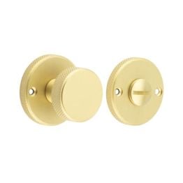Burlington Westbourne Knurled Turn & Release Satin Brass - By Frelan Hardware - BUR180SB