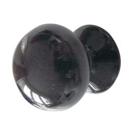 Jedo Porcelain Cupboard Knobs 38mm Black - By Frelan Hardware - JC64