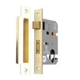 2.5" CE Euro Profile Mortice Sash Lock - Electro Brass