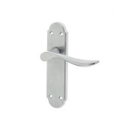 Henley Suite Door Handle on Latchplate Satin Chrome - By Frelan Hardware - JV191SC