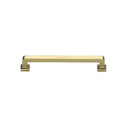 Heritage Brass Cabinet Pull Square Vintage Design 101mm CTC Polished Brass Finish
