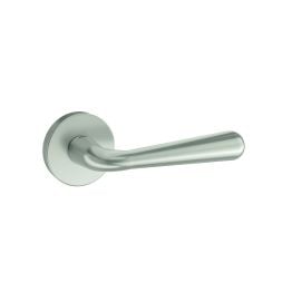 Tupai Rapido CurvaLine Adra Lever Door Handle on Round Rose - Pearl Nickel