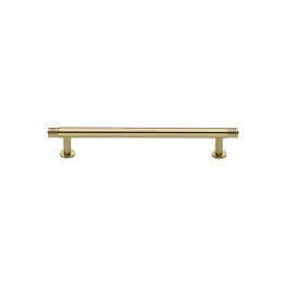 Heritage Brass Cabinet Pull Contour Design with 16mm Rose 96mm CTC Polished Brass finish