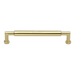 Heritage Brass Cabinet Pull Bauhaus Round Design 203mm CTC Polished Brass Finish