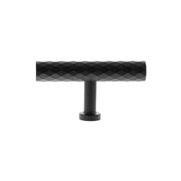 Millhouse Brass Chrysler Diamond T-Bar Cabinet Knob Handle - Matt Black