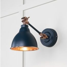 Hammered Copper Brindley Wall Light in Dusk