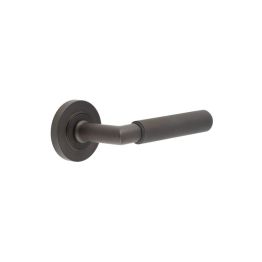 Piccadilly Door Handle on Plain Rose Dark Bronze - By Frelan Hardware - BUR40KIT79