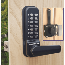 Borg BL4409 MG Pro - 14 Button, Marine Grade Lever Keypad, Inside Rim Mounted Slam Latch With Holdback/Deadlock , MG Pro (Black) Finish
