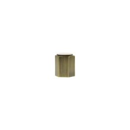 Millhouse Brass Pennington Hexagonal Cylinder Cabinet Knob Handle - Antique Brass