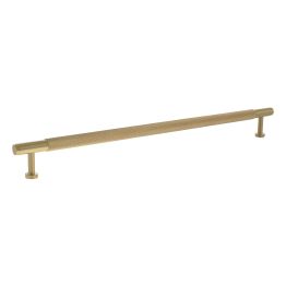 Millhouse Brass Eiffel Knurled T-Bar Cabinet Pull Handle 320mm - Satin Brass