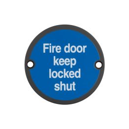 Stainless Steel Fire Door Keep Locked Shut 75mm Black - By Frelan Hardware - JS109MB