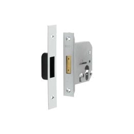 Jedo Euro Profile Deadlocks 76mm Satin Chrome - By Frelan Hardware - JL1061SC