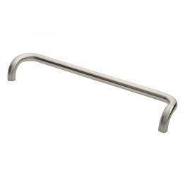 30mm Cranked Pull Handle 600mm Centres - Satin Stainless Steel