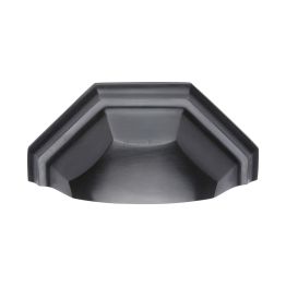 Heritage Brass Drawer Pull Deco Design 89mm CTC Matt Black Finish