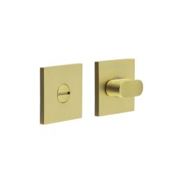 CR-801 Satin Brass Thumb Turn & Lock Square Rose - By Frelan Hardware - CR-801B7SB