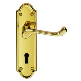 Ashtead Lever On Lock Backplate - Stainless Brass
