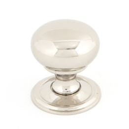 Polished Nickel Mushroom Cabinet Knob 32mm