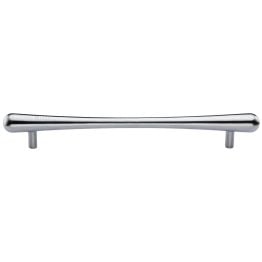 Heritage Brass Cabinet Pull T-Bar Raindrop Design 256mm CTC Satin Chrome Finish