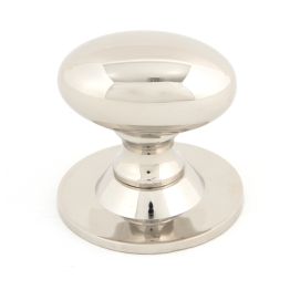Polished Nickel Oval Cabinet Knob 40mm