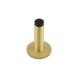 Burlington Plain Wall Mounted Door Stops Knurled Rose Satin Brass - By Frelan Hardware - BUR-970SB-969SB