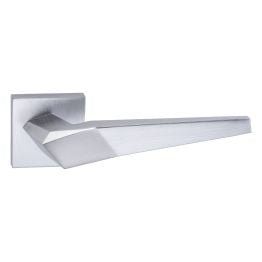 Oro&Oro Skywalker Lever Door Handle on Square Rose - Satin Chrome