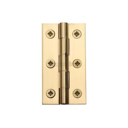 Heritage Brass Hinge Brass 2 1/2" x 1 3/8" Polished Brass finish