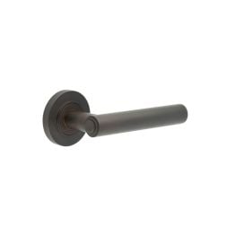 Richmond Door Handles Plain Rose Dark Bronze - By Frelan Hardware - BUR45KIT79
