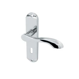 Broadway Suite Door Handle on Lockplate Polished Chrome - By Frelan Hardware - JV920PC