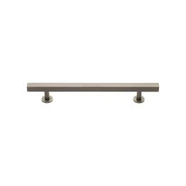Heritage Brass Cabinet Pull Square Design with Footings 128mm CTC Antique Brass finish
