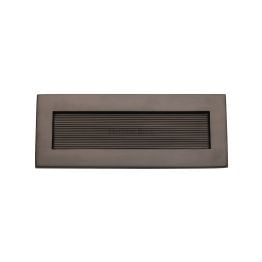 Heritage Brass Reeded Letterplate 10" x 4" Matt Bronze finishUK Registered Design Number 6202495