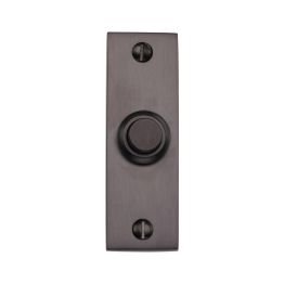 Heritage Brass Rectangular Bell Push Matt Bronze finish