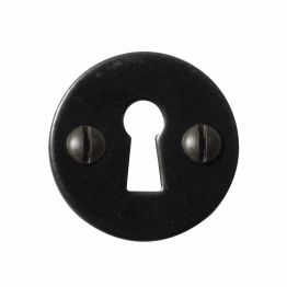 Round Uncovered Escutcheon - Flat Black