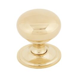Polished Brass Mushroom Cabinet Knob 38mm