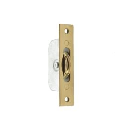 Jedo Sash Roller with Rectangular Plate 118x26mm Polished Brass - By Frelan Hardware - J995BPB