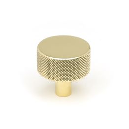 Polished Brass Brompton Cabinet Knob - 32mm (No rose)