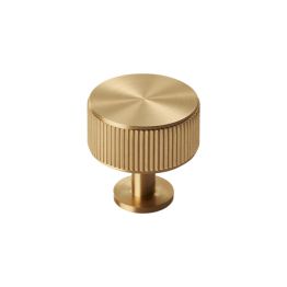 Lines Radio Knob  - Satin Brass