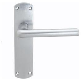 Serozzetta Uno Lever On Latch Backplate - Satin Chrome