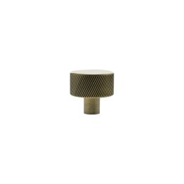 Millhouse Brass Paddington Spiral Round Cabinet Knob Handle - Antique Brass