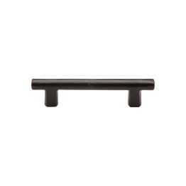 Black Iron Rustic Cabinet Pull Round Bar Design 96mm CTC