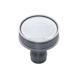 Heritage Brass Cabinet Knob Venetian Design 32mm Satin Chrome finish