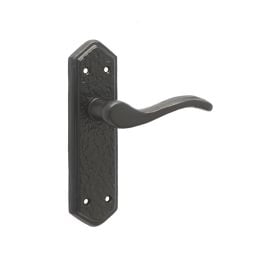 Wentworth Suite Door Handle on Latchplate Black - By Frelan Hardware - JAB501