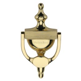 Heritage Brass Urn Knocker 7 1/4" Polished Brass finish