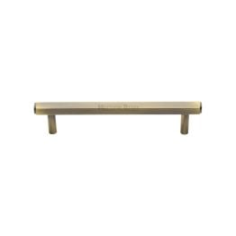 Heritage Brass Cabinet Pull Hexagon Design 128mm CTC Antique Brass finish