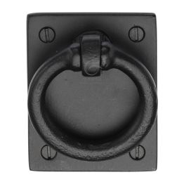Black Iron RusticRing Drop Pull on Plate