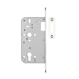 Jedo Architectural Din Deadlocks 60mm backset radiused Satin Stainless Steel - By Frelan Hardware - JL-DD60RSSS