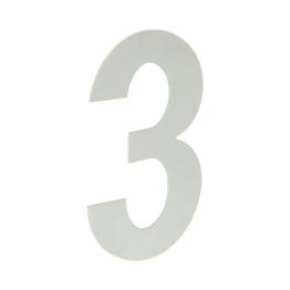 150mm Numerals SSS Finish 150mm Satin Stainless Steel No. 3 - By Frelan Hardware - JNSS-3